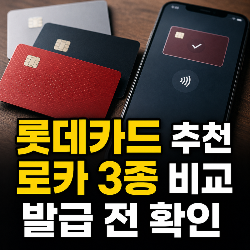 롯데카드 추천, 지금 발급되는 로카 3종 비교
