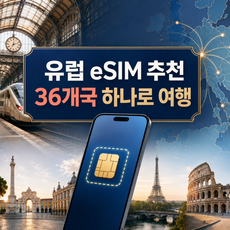 유럽 eSIM 추천 스페인 포르투갈 프랑스 36개국, Lebara ES 이심 하나로 여행하기