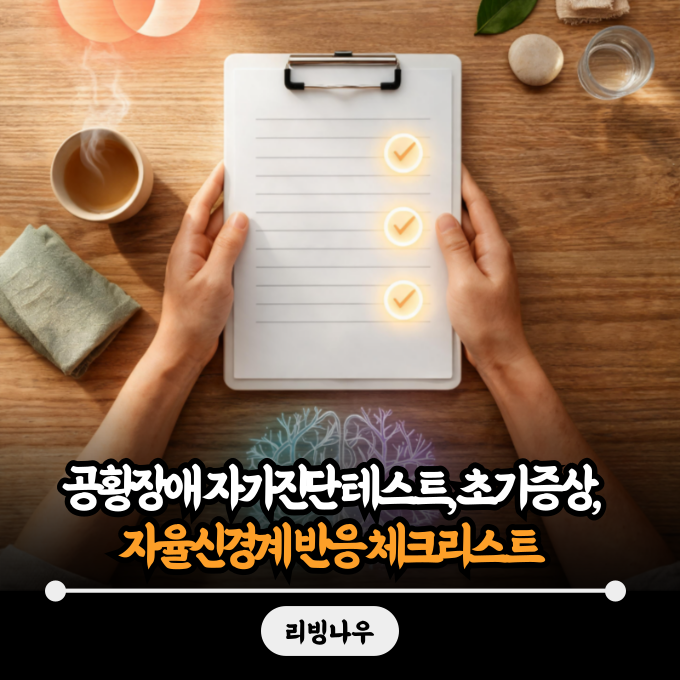 공황장애 자가진단 테스트, 초기증상, 자율신경계 반응 체크리스트
