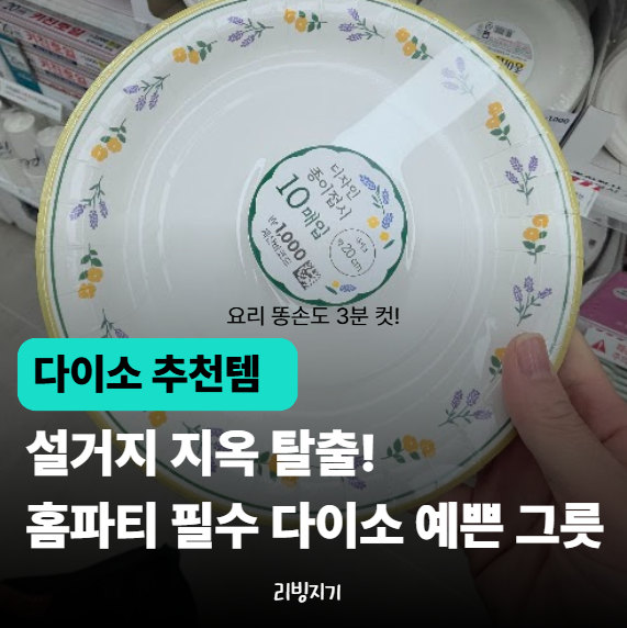 "손님 오는데 설거지까지?" 다이소 예쁜 일회용품으로 홈파티 상차림 확 바꿨어요
