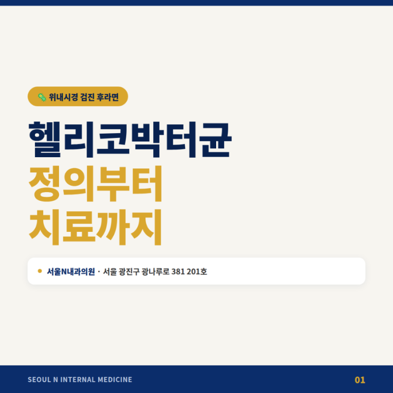 헬리코박터균 증상과 원인, 치료법 총정리(광진구 군자동 내과 치료)