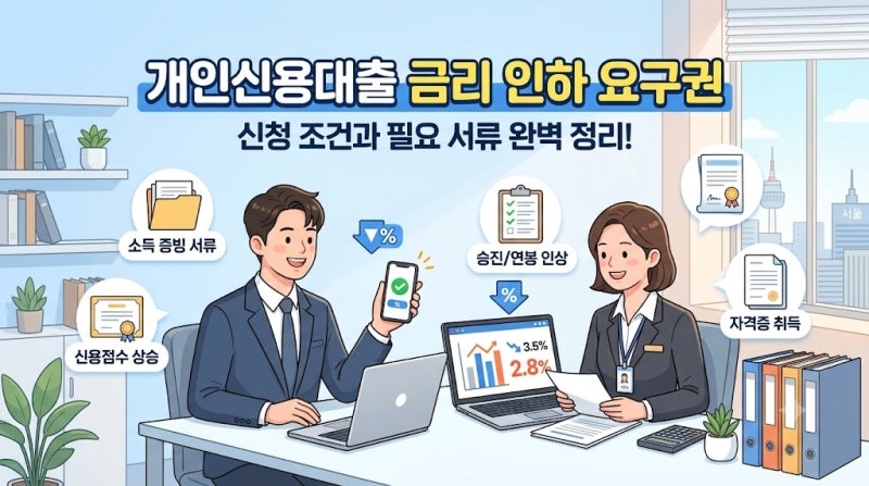 개인신용대출 금리 인하 요구권 신청 조건과 필요 서류 정리