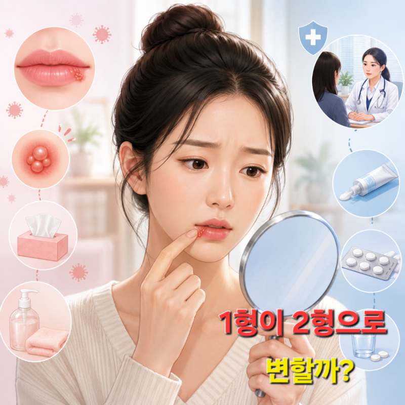 1형이 2형으로 변할까? 헤르페스 1형 2형 차이와 수포 발생 시 대처법