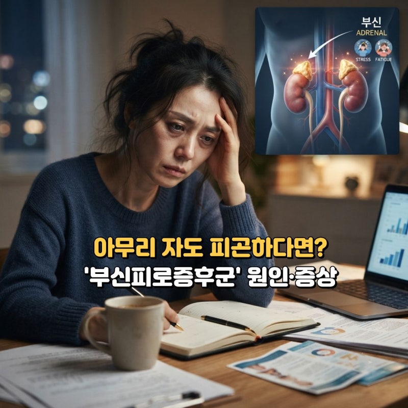 만성피로 원인, 부신피로증후군 vs 부신기능저하증 완벽 정리