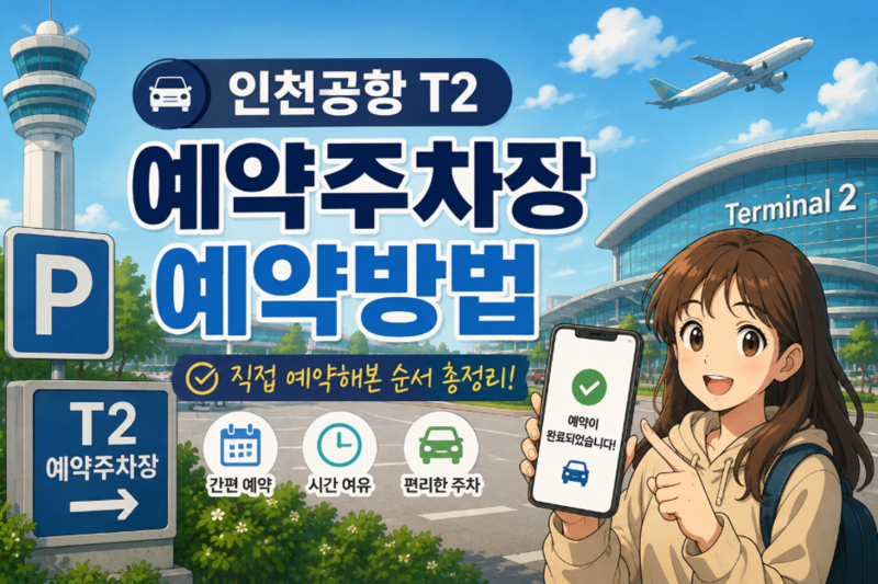 인천공항 제2터미널 예약주차장 예약방법｜T2 주차 예약 직접 해보기
