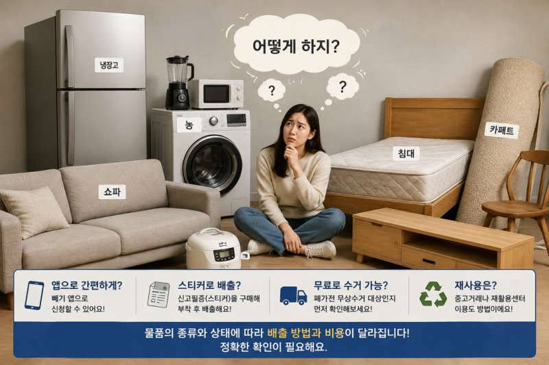 화성시 대형폐기물I 빼기부터 스티커·무료수거까지