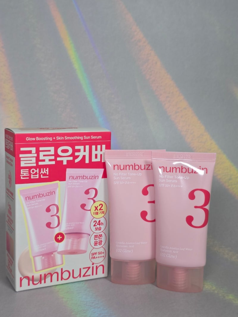 올리브영 추천! 1+1 세트까지 넘버즈인 3번 톤업 글로우, 파데프리로 도자기결 피부 표현