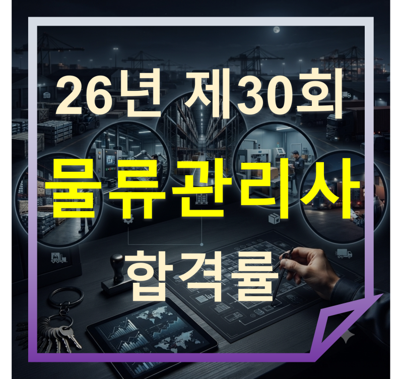 물류관리사 합격률 ㅡ 2026년 제30회 (with 연도별 합격률)