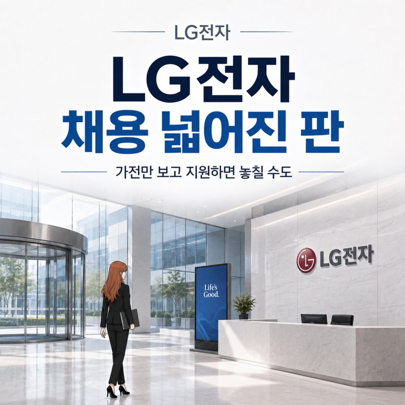“12개 직군” LG전자 채용, 가전만 보고 지원하면 놓칠 수도