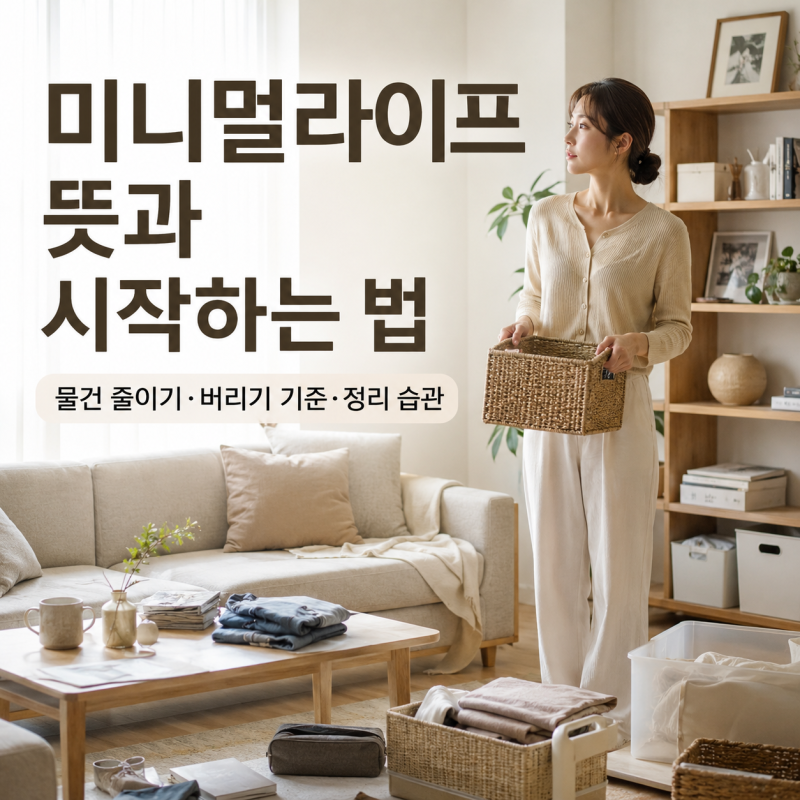 미니멀라이프 뜻과 시작하는 법, 물건 줄이기부터 버리기 기준 정리 습관까지
