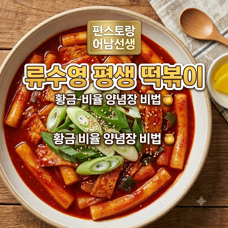 류수영 평생떡볶이 황금레시피 편스토랑 어남선생 떡볶이 양념장 비율 끝판왕