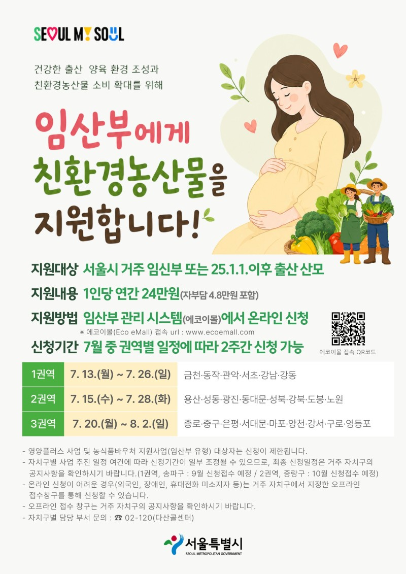 [임신/출산] 서울시 임산부 친환경 농산물 꾸러미 에코이몰 신청부터 승인 주문 방법과 수령....