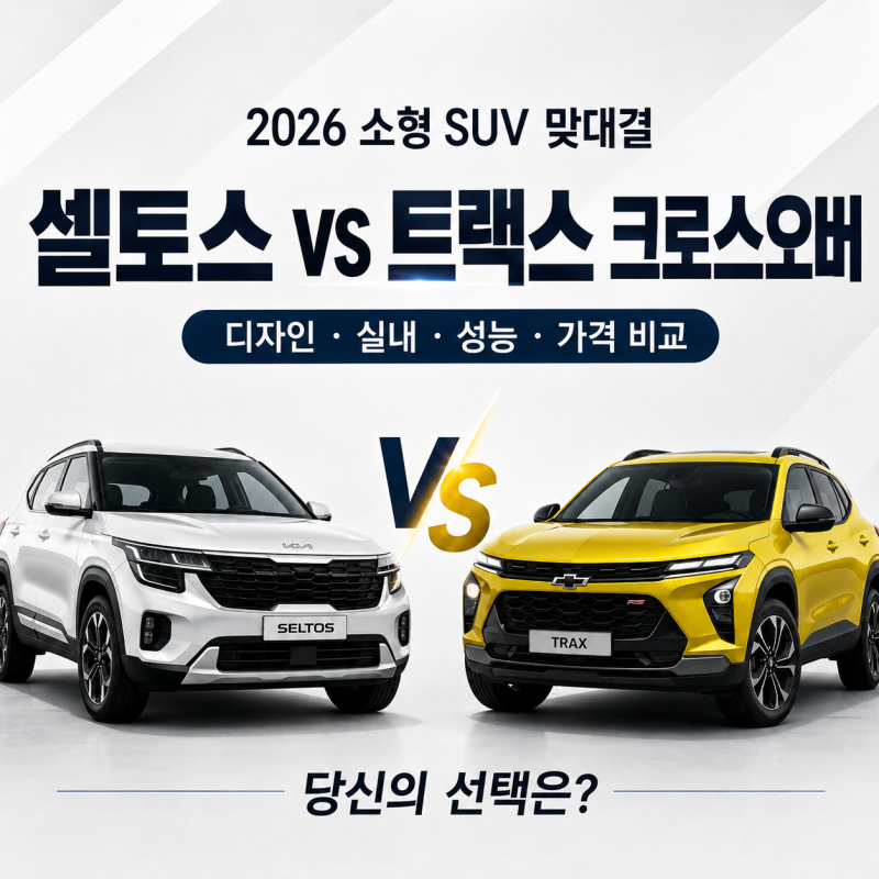 셀토스 vs 트랙스 크로스오버 2천만원대 예산이면 어느 쪽이 나을까?