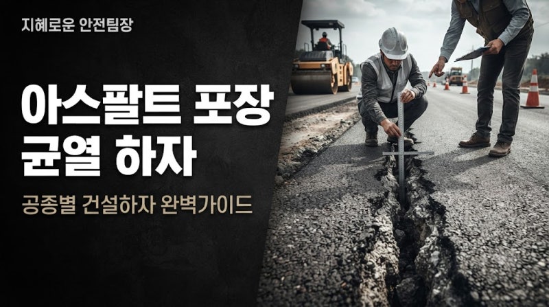 46. 아스팔트 포장 균열 하자의 원인과 다짐·재료관리