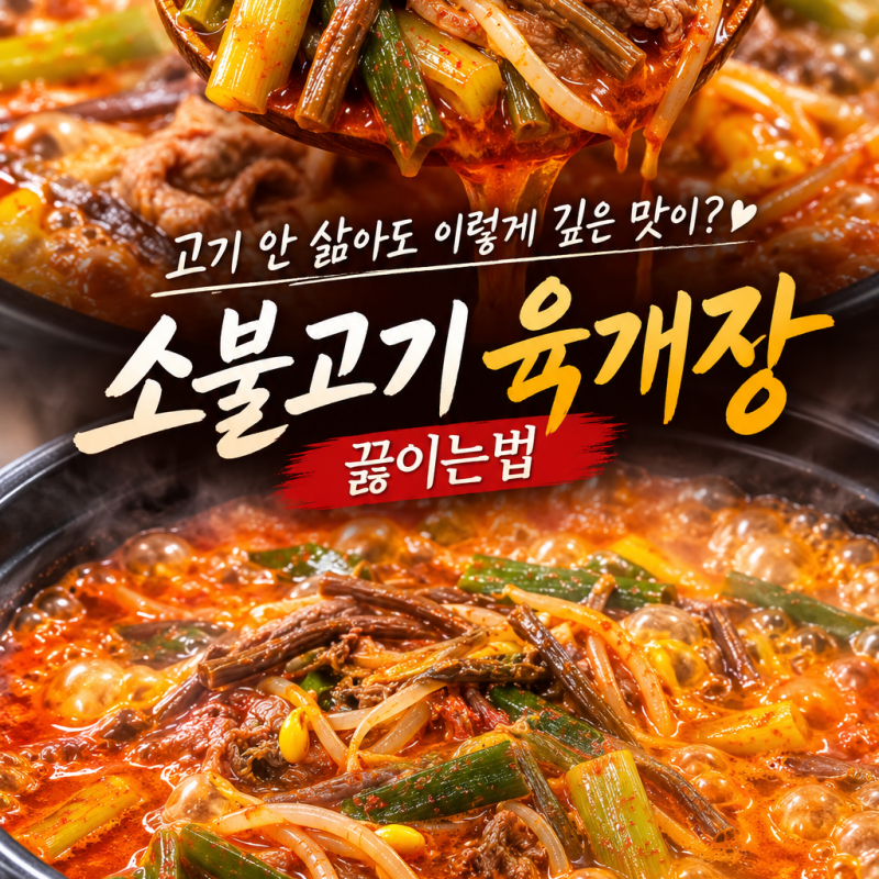 소불고기 육개장 끓이는법, 고기 안 삶고 깊고 진한 맛내는 초간단 레시피