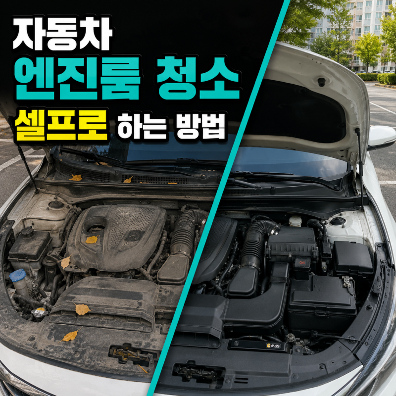 자동차 엔진룸 청소 방법, 물청소해도 괜찮을까?