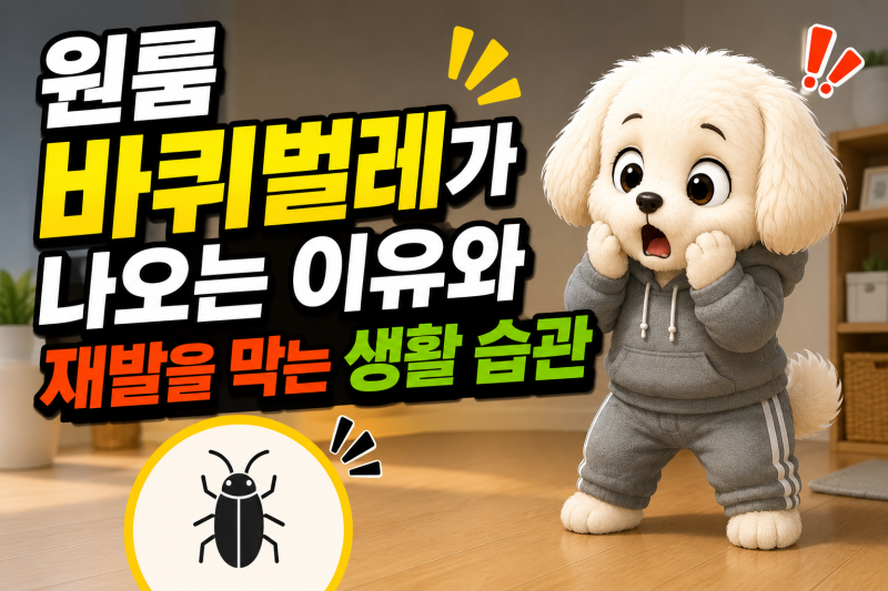 원룸 바퀴벌레가 나오는 이유와 재발을 막는 생활 습관