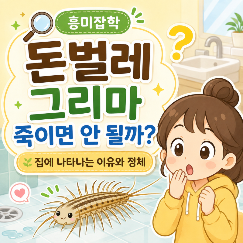 [흥미잡학] 돈벌레 그리마, 정말 죽이면 안 될까? 집에 나타나는 이유와 놀라운 정체
