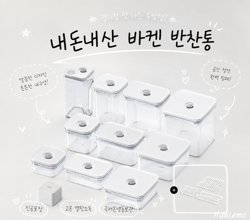[내돈내산] 바퀜 반찬통 3-4인 세트 /+한달 후기