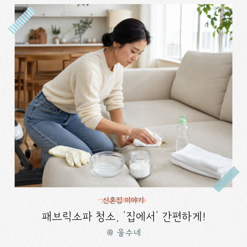 패브릭소파 청소, “습식청소기 없이 이게 된다고?” 집에서 쇼파 얼룩 지우는법