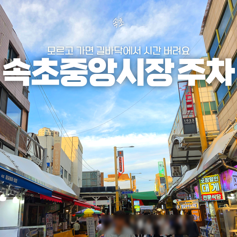 속초 중앙시장 주차장 모르고 가면 후회해요! 무료주차 포함 총정리