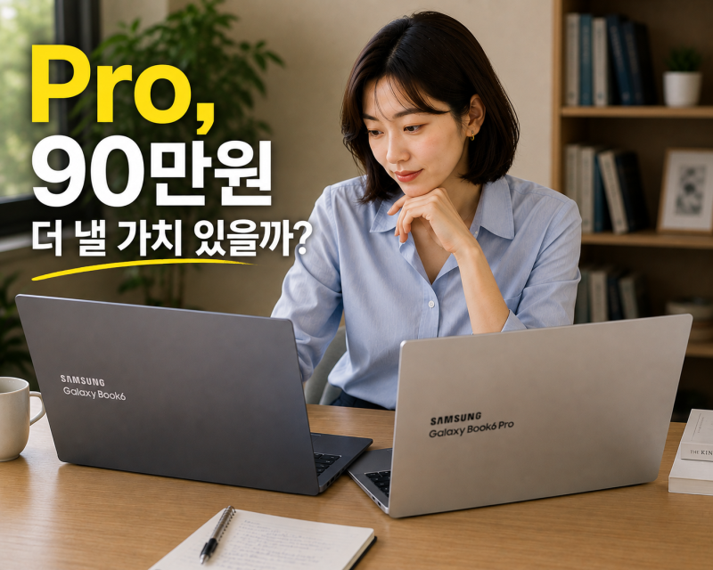 삼성 노트북 추천｜갤럭시북6 vs Pro, 90만원 더 낼 가치 있을까?