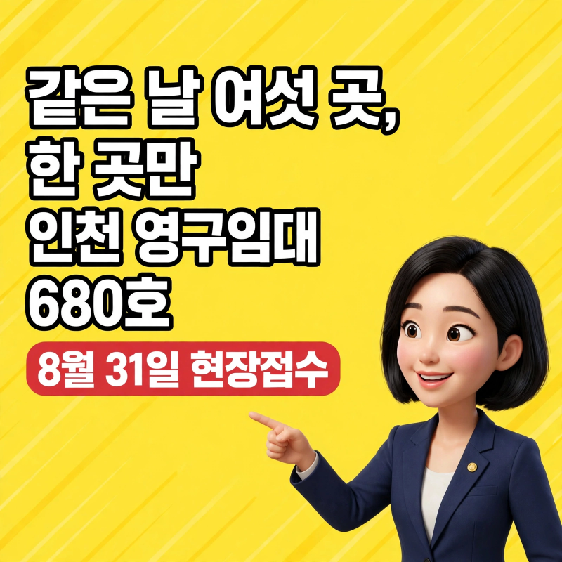 인천 영구임대 680호, 여섯 곳 중 한 곳만 신청돼요