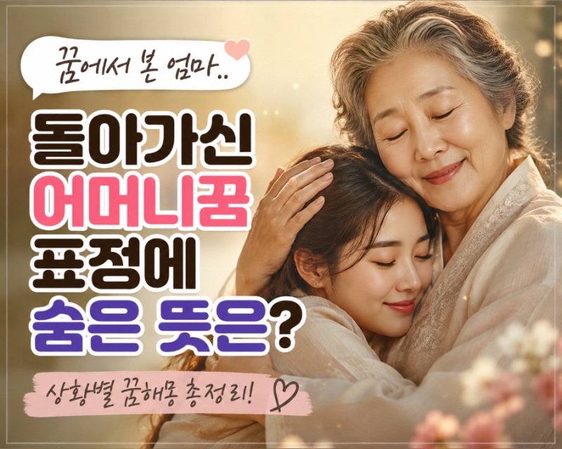 돌아가신어머니꿈 표정에 숨은 뜻이 궁금하다면