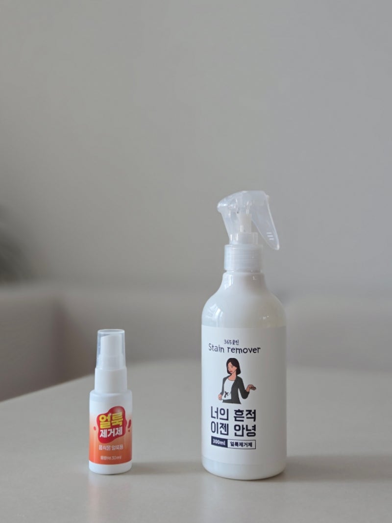 다이소 vs 365클린, 얼룩제거제 2개 직접 비교해봄