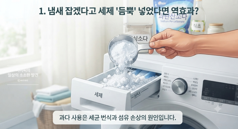 수건 쉰내 제거법 끝판왕! 과탄산소다·식초 대신 '이것' 한 스푼의 기적