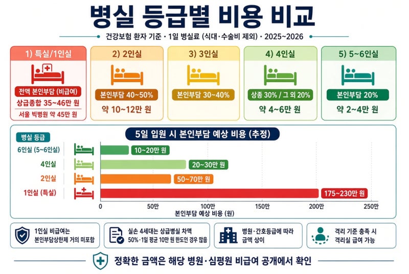 수술 or 시술 이후~1인실 vs 다인실 장단점 , 비용 비교