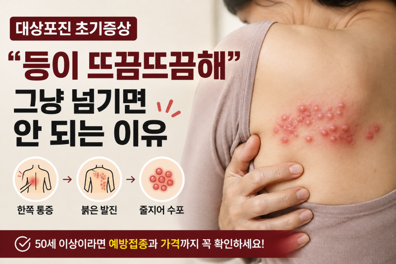 대상포진 초기증상, 피부염인 줄 알았는데… 시어머니가 바로 입원했던 이유
