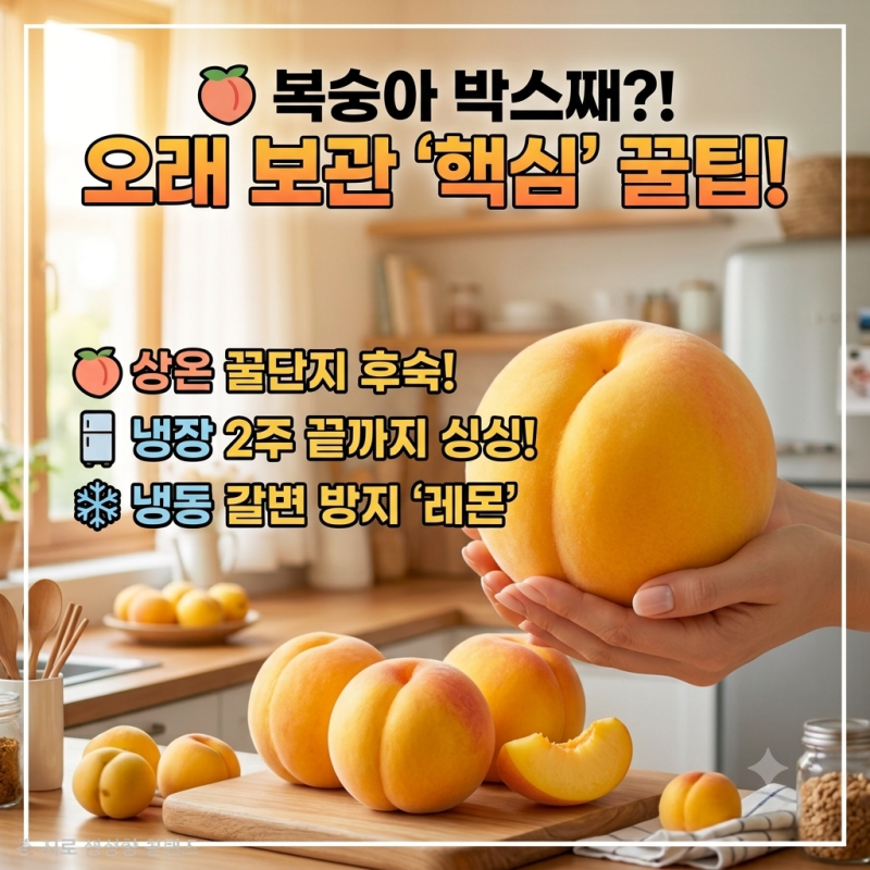 황도 복숭아 맛있게 오래 보관하는 방법! 단맛과 싱싱함을 유지하는 냉장 보관법