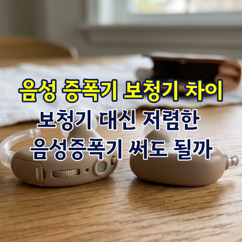 음성 증폭기 보청기 차이, 보청기 대신 저렴한 음성증폭기 써도 될까