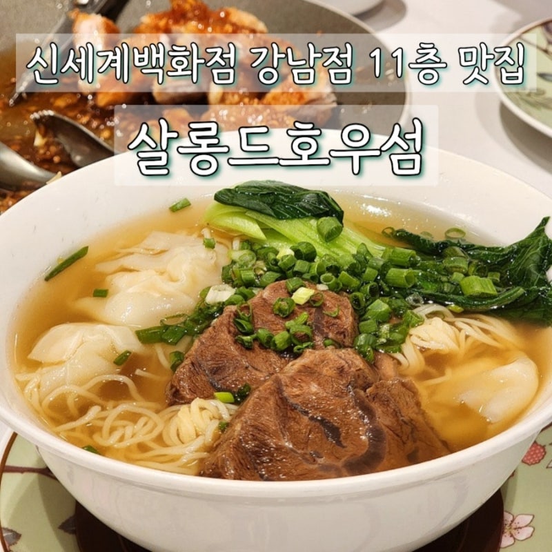 고투몰 맛집! 신세계 강남 11층 중식 추천 맛집 살롱드호우섬!