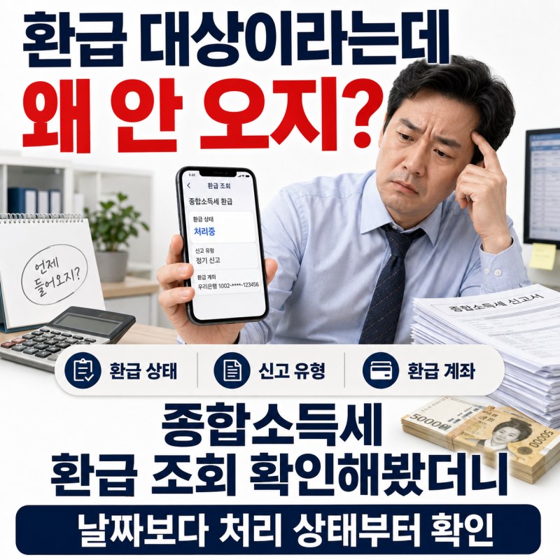 "환급 대상이라는데 왜 안 오지?" 종합소득세 환급 조회 확인해봤더니