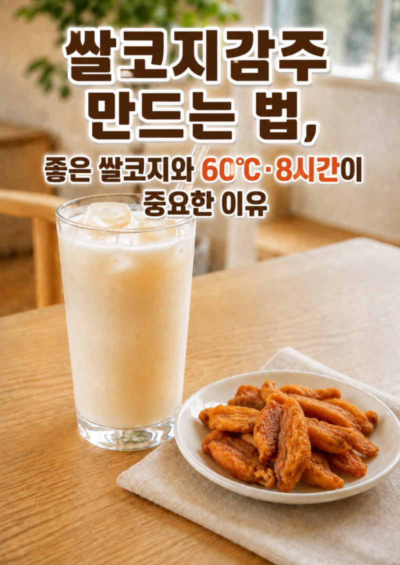쌀코지감주 만드는 법, 60℃와 8시간이 중요한 이유