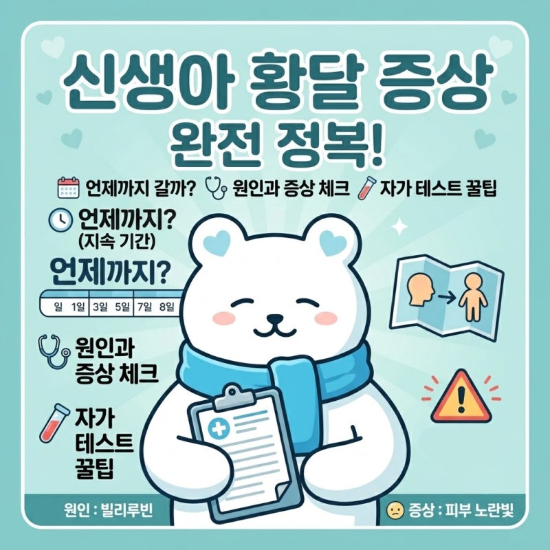 신생아 황달 증상 언제까지 갈까? 원인과 증상