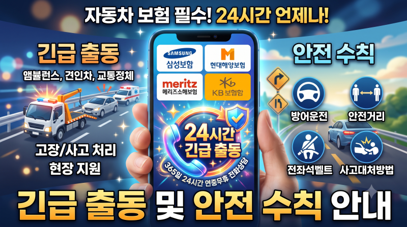 주요 보험회사 고객센터 전화번호 총정리 사고 접수 긴급출동 및 ARS 상담원 연결 팁갑자기 ....