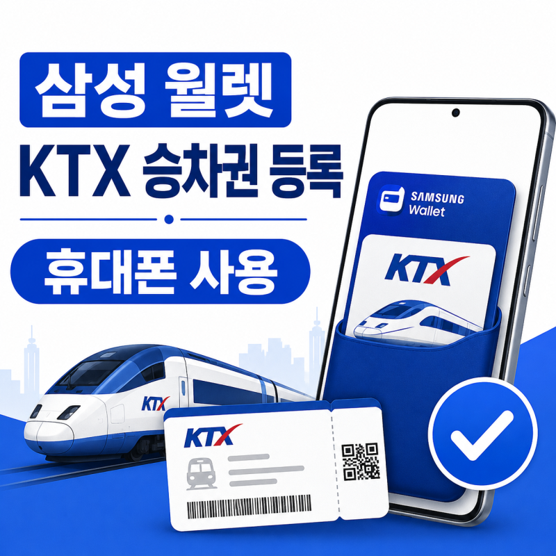 삼성 월렛 KTX 승차권 등록 방법｜기차표 휴대폰으로 사용하는 법