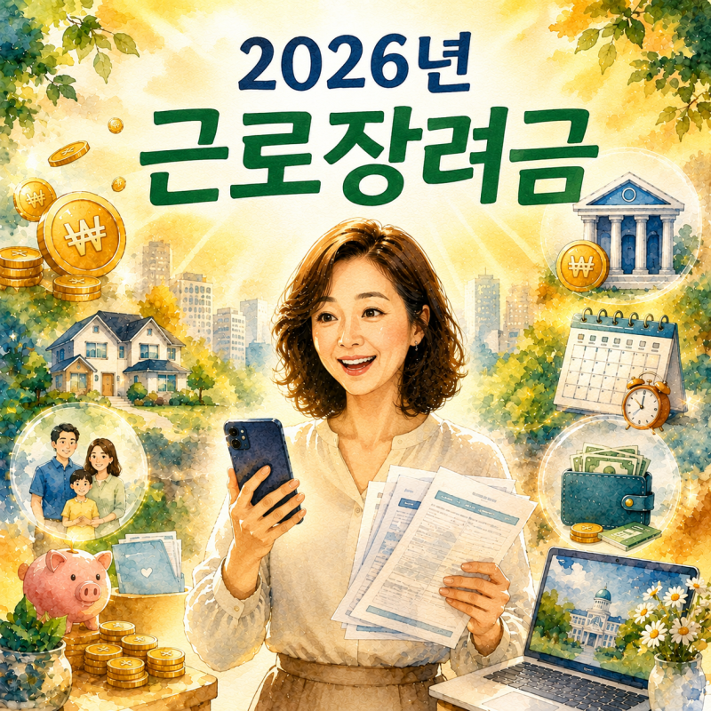 2026년 근로장려금 신청기간·자격조건·지급일 총정리