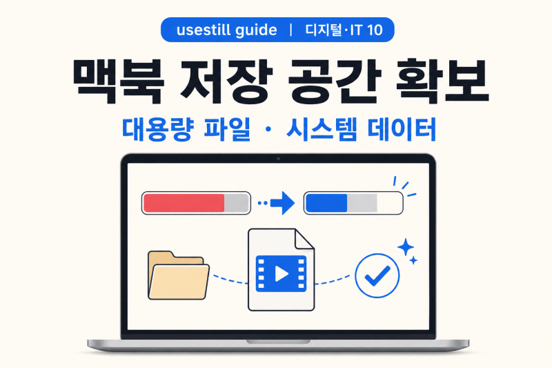 [맥북 시리즈10] 맥북 저장 공간 확보 방법: 시스템 데이터·대용량 파일 정리