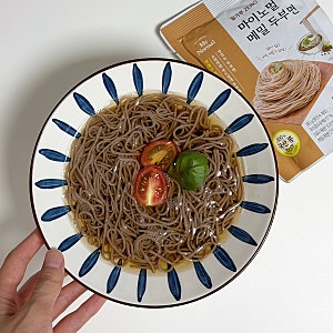 마이노멀 메밀 두부면으로  메밀소바 만들기 뜯고 부으면 준비 끝