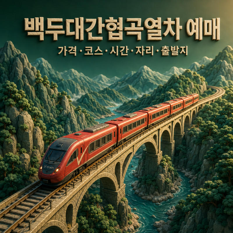 백두대간협곡열차 예매｜가격·코스·시간·자리·출발지 총정리