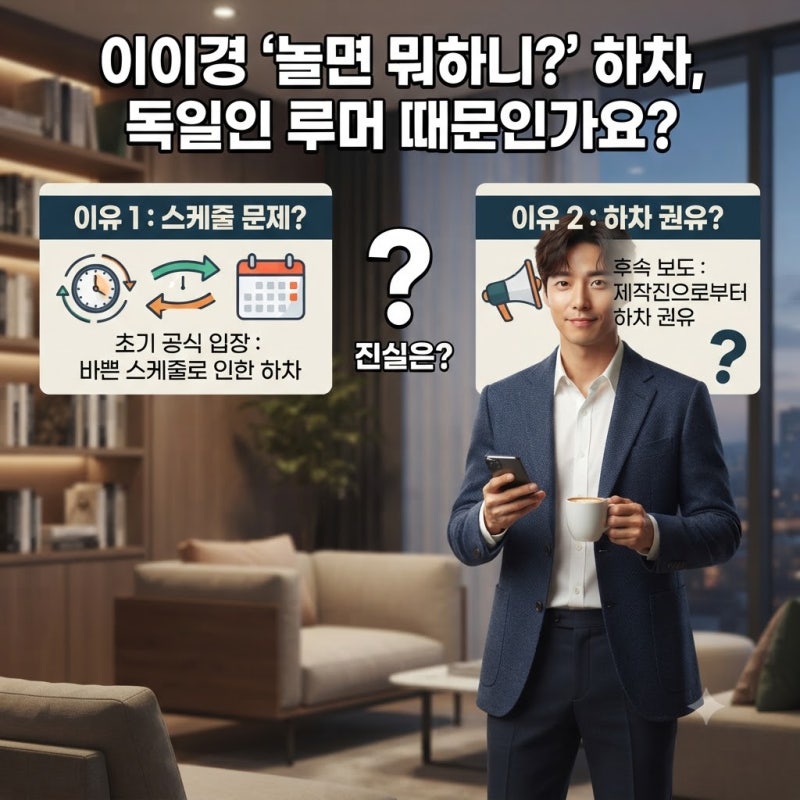 놀면뭐하니 이이경 하차 이유 독일인 루머 해명, 직접 밝힌 진실 정리