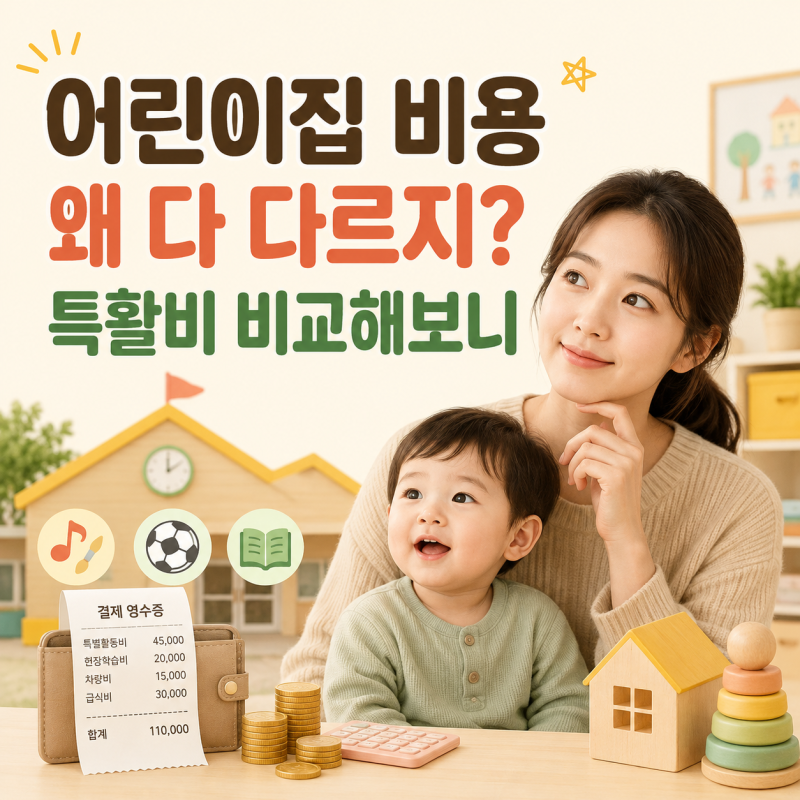 어린이집 비용 왜 다 달라? 시립은 공짜라는데 우리 집은 매달 16만원
