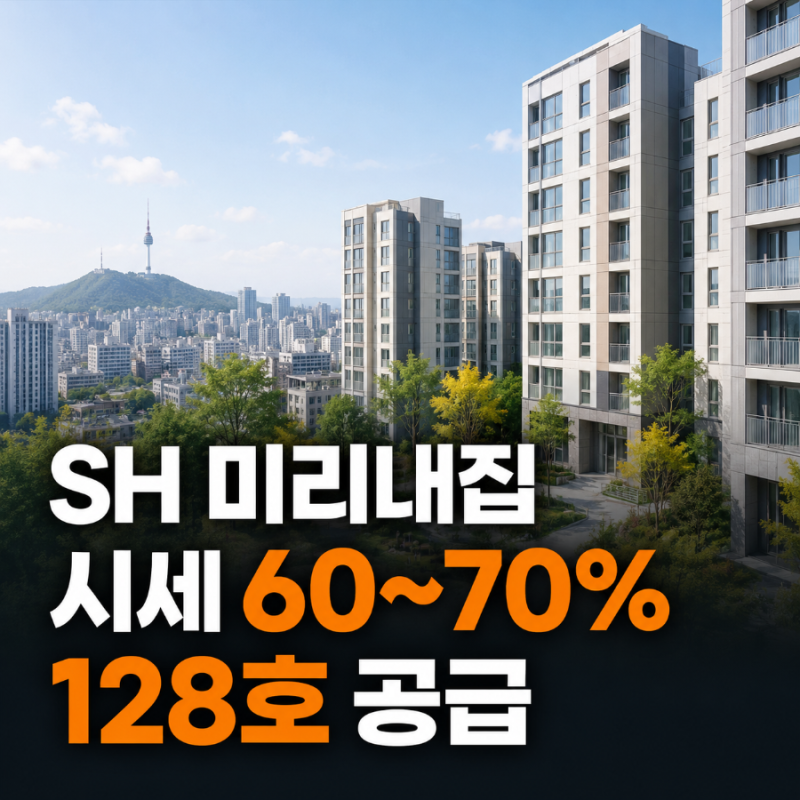 SH 미리내집 2026년 1차 신청자격·소득·자산·임대료, 시세 60~70% 128호 총정
