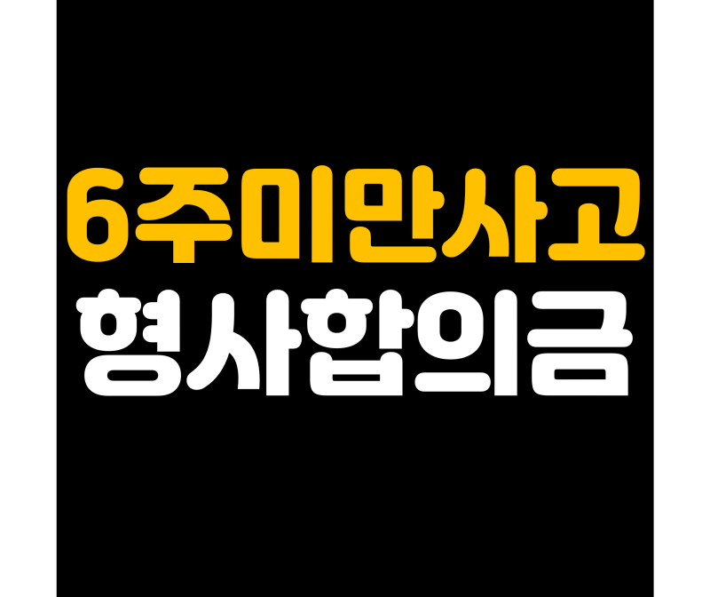 운전자보험 6주 미만 사고도 형사합의금 나올까? 교통사고처리지원금 보장 기준