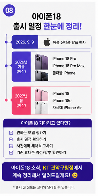 아이폰18 출시일·가격·스펙 총정리｜유출 디자인부터 폴더블 아이폰까지