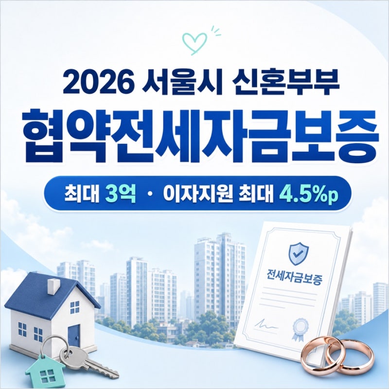 2026 서울시 신혼부부 협약전세자금보증 조건 한도 보증료율 총정리